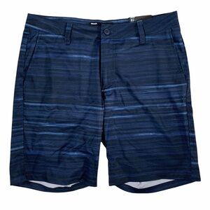 Public Opinion New With Tags Mens Navy Blue Flat Front Shorts Size 32W